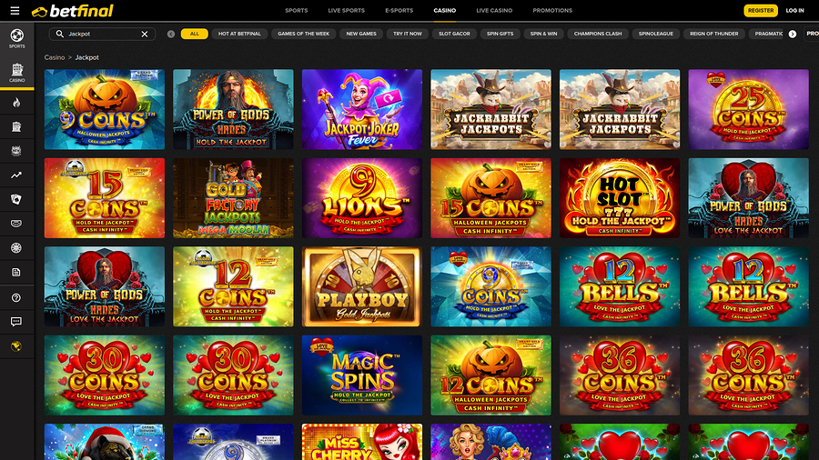 BetFinal Casino Desktop Jackpot