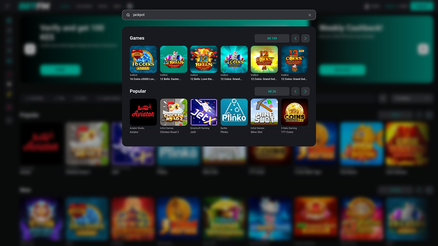 Jackpot of Betfm Casino for Desktop