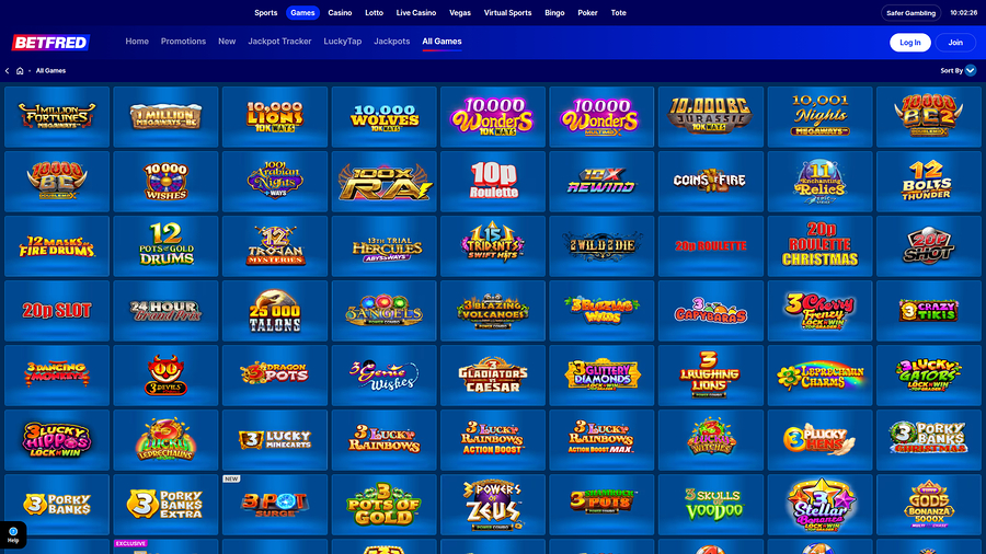 Betfred Casino Desktop Games