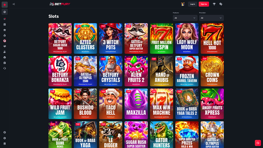 BetFury Casino Desktop Games