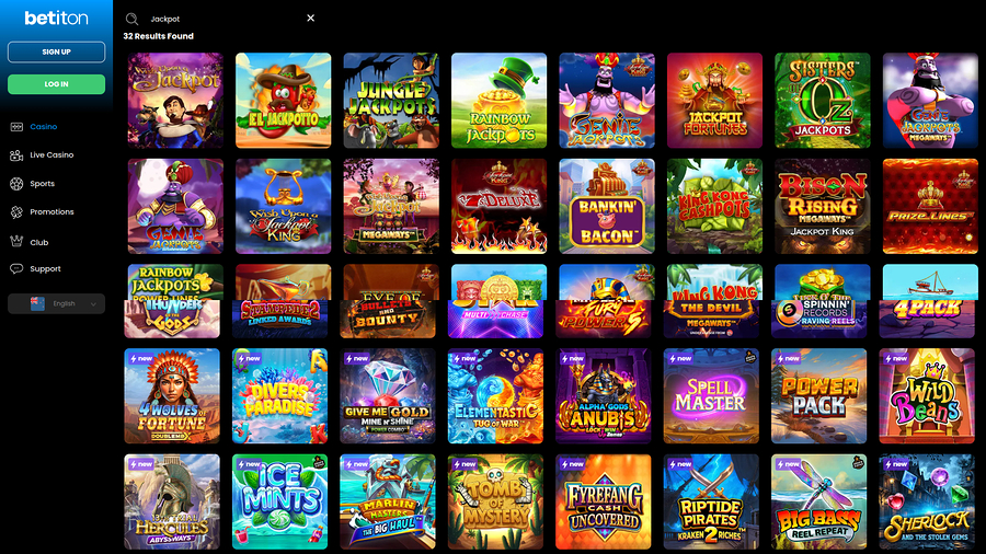 Betiton Casino Desktop Jackpot