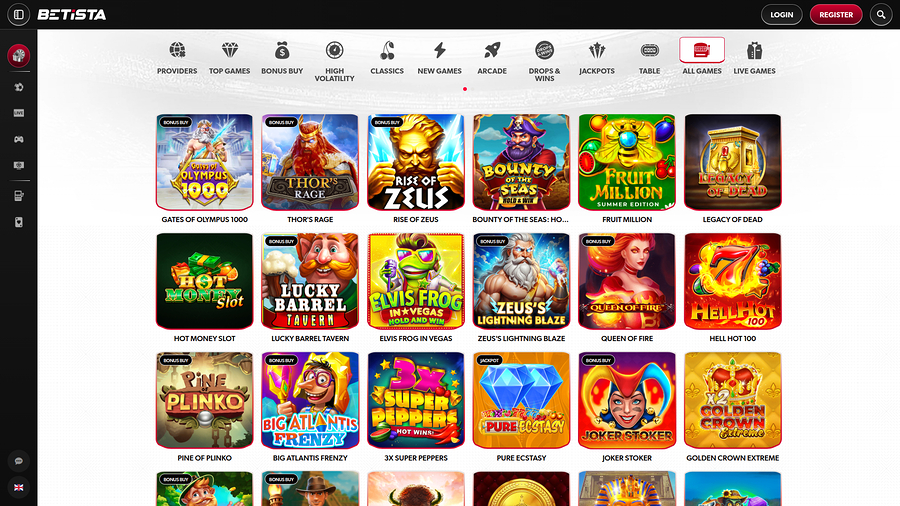 Betista Casino Desktop Games