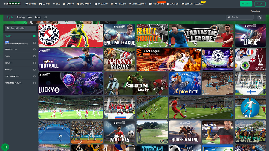 BetJara Casino Desktop Sports