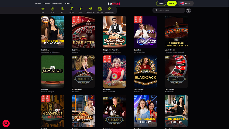 BetJordan Casino Live Dealer