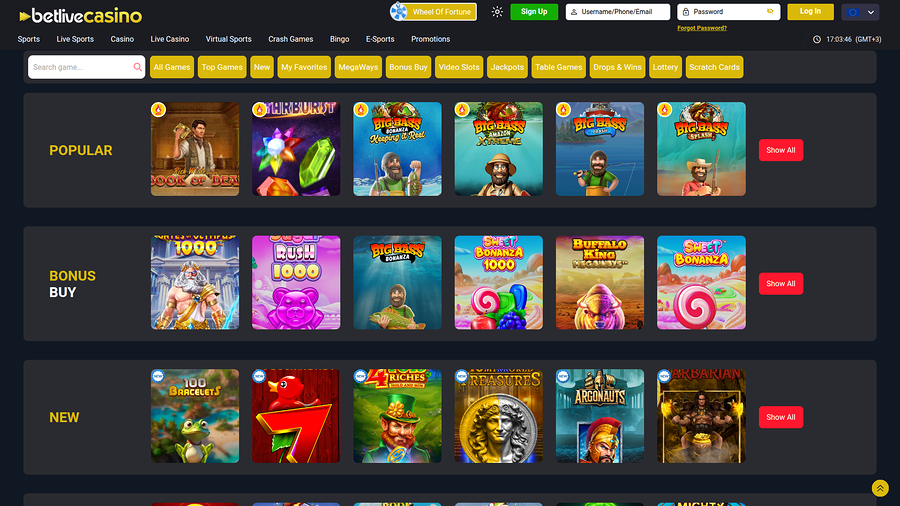 BetLive Casino Desktop Games