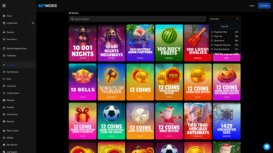 BetMode Casino Desktop Game Developers
