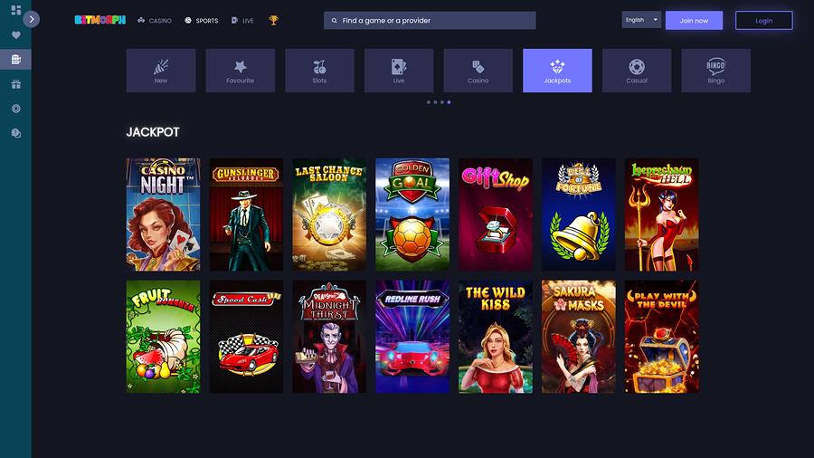 Betmorph Desktop Jackpot