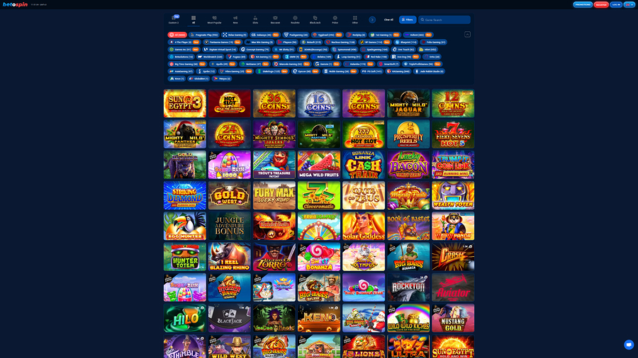 BetOspin Casino Desktop Game Developers