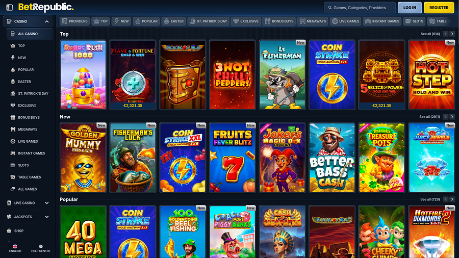 Juegos de casino BetRepublic