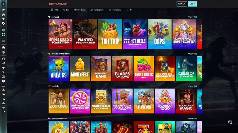 BetRunner Casino Desktop Games