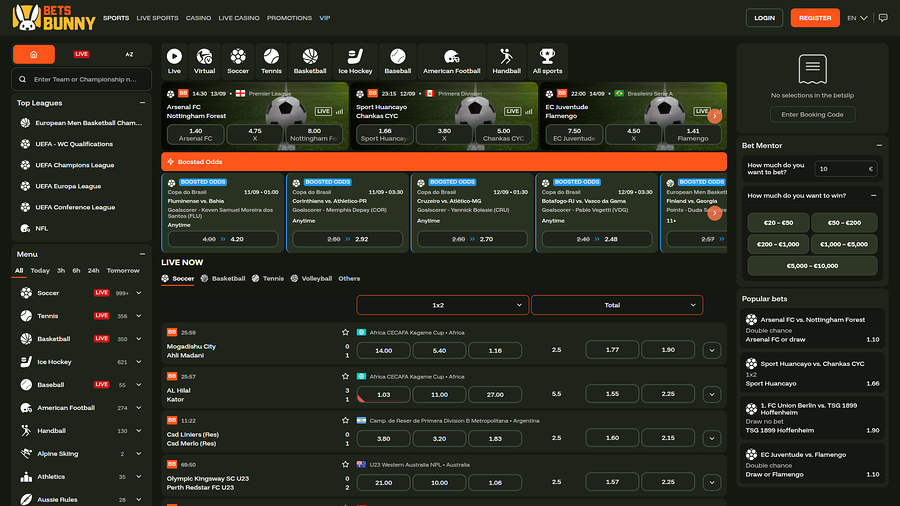 Bets Bunny Casino Desktop Sports