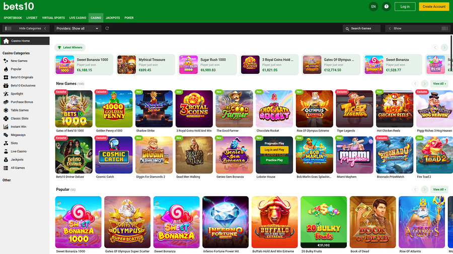 Bets10 Desktop Games