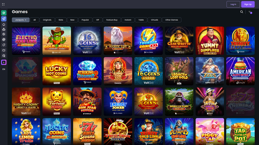 Betspino Desktop Jackpot