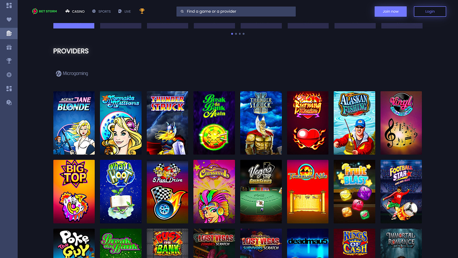 BetStorm Casino Desktop Game Developers