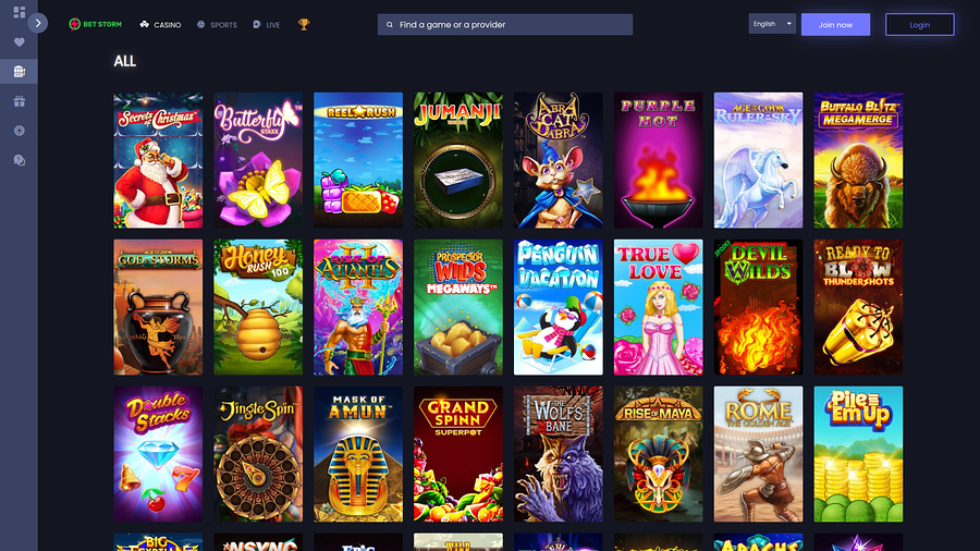 BetStorm Casino Desktop Games