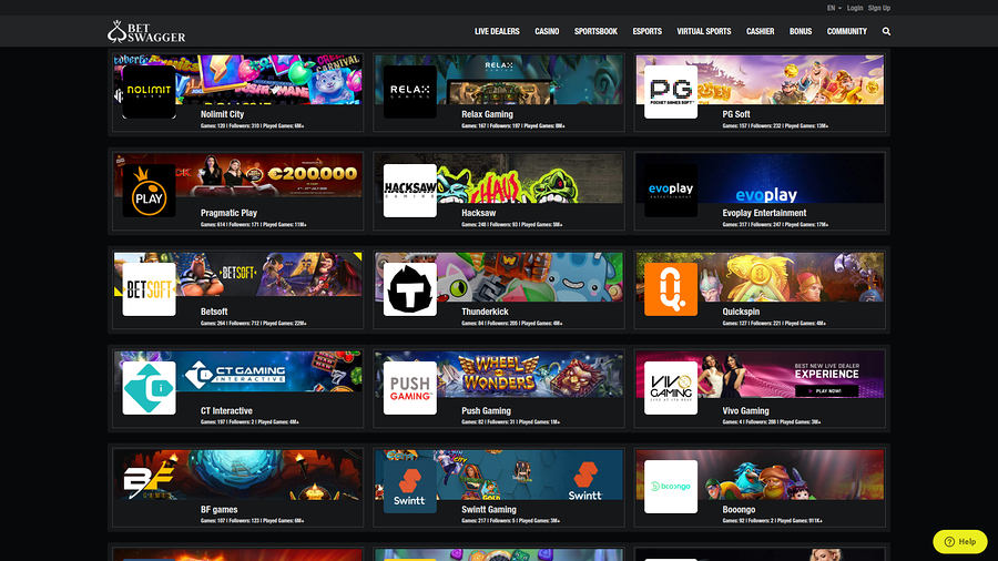 BetSwagger Casino Desktop Game Developers