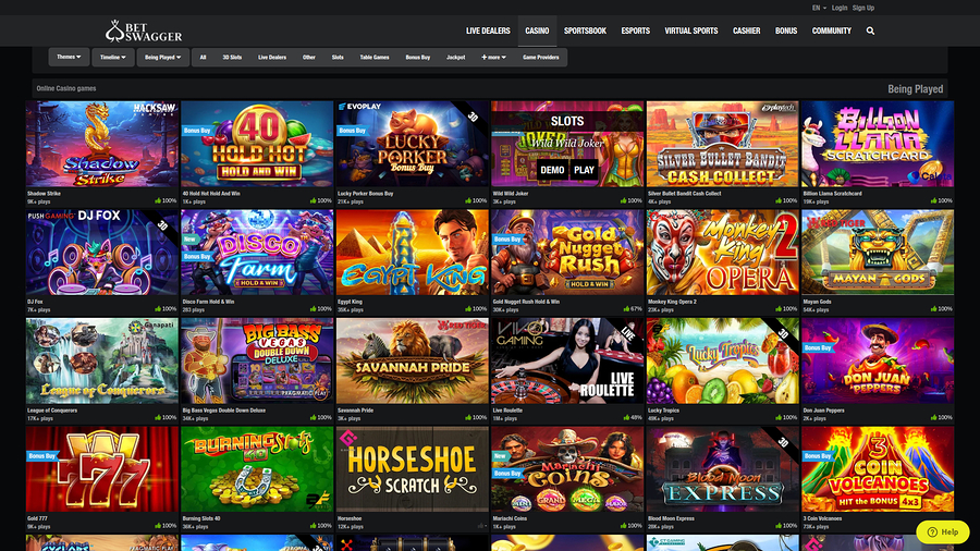 BetSwagger Casino Desktop Games