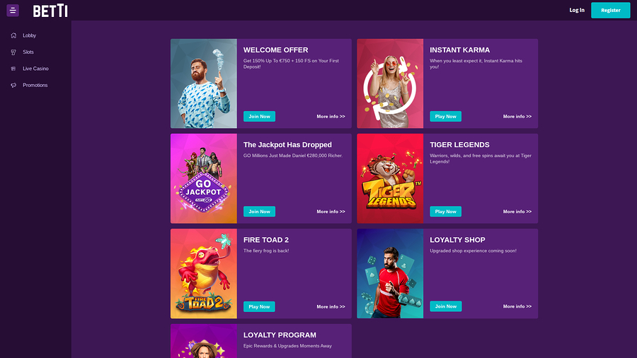 Betti Desktop Promotions