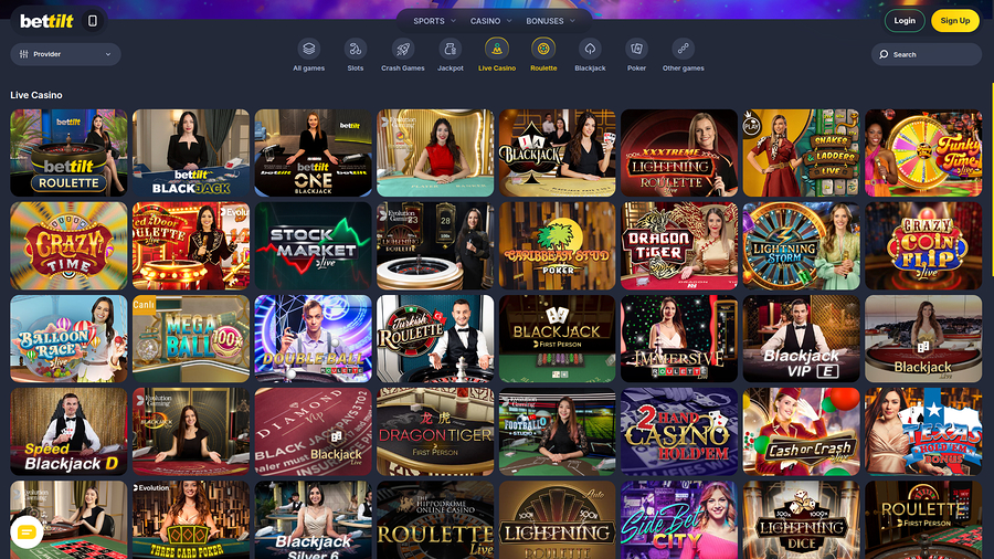 Bettilt Casino Desktop Live Dealer