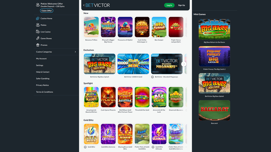 BetVictor Casino Desktop Games