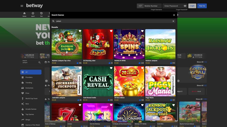 Bote de escritorio de Betway Casino