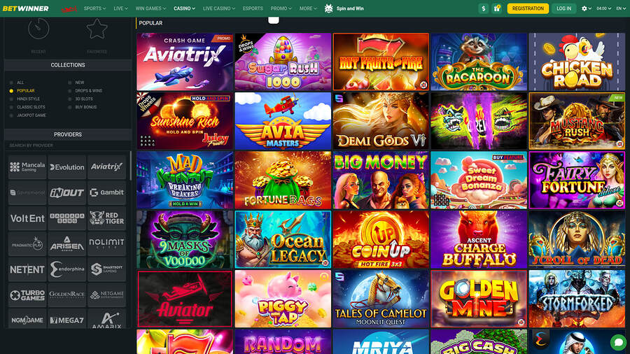 Juegos de escritorio de BetWinner Casino