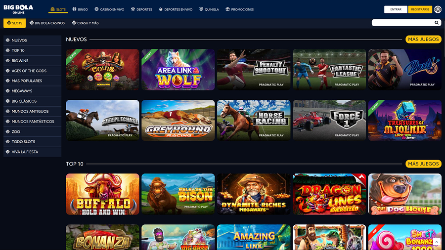 Big Bola Casino Desktop Games