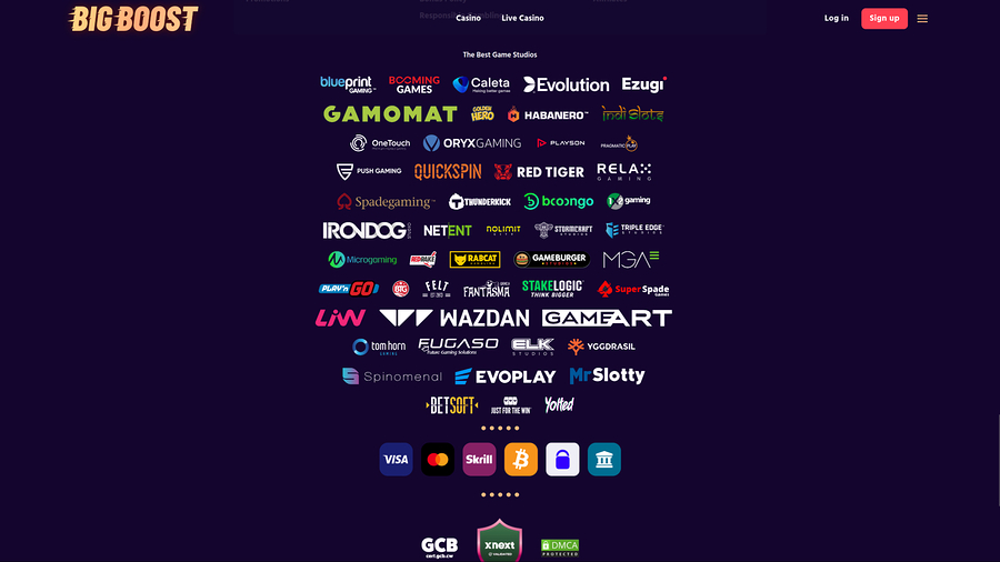 Big Boost Casino Desktop Game Developers