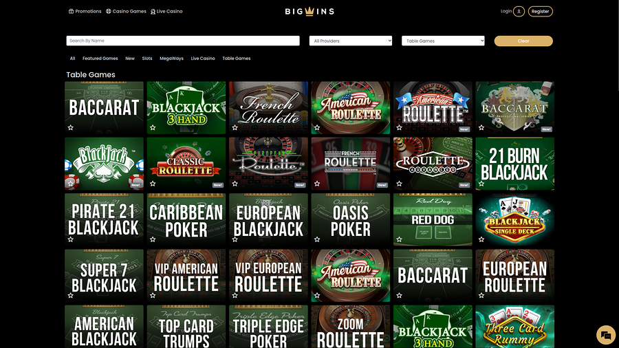 BigWins Desktop Table Games