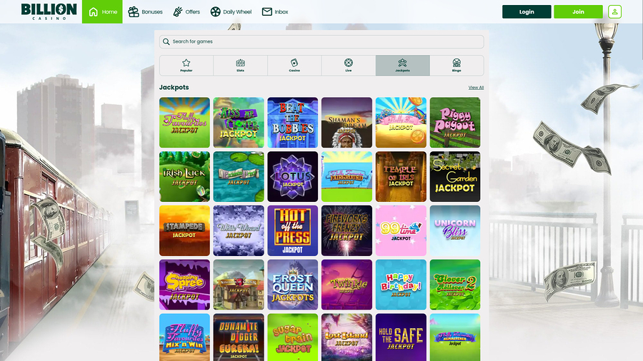 Billion Casino Desktop Jackpot