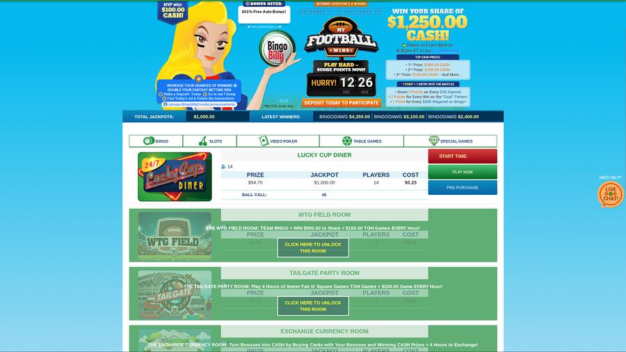 Bingo Billy Casino Desktop Jackpot