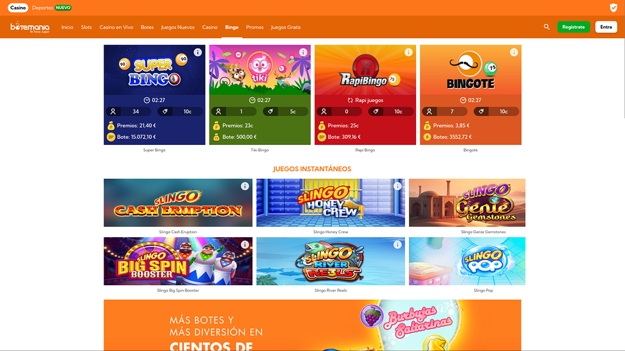 Bingo Botemania Casino Desktop Bingo