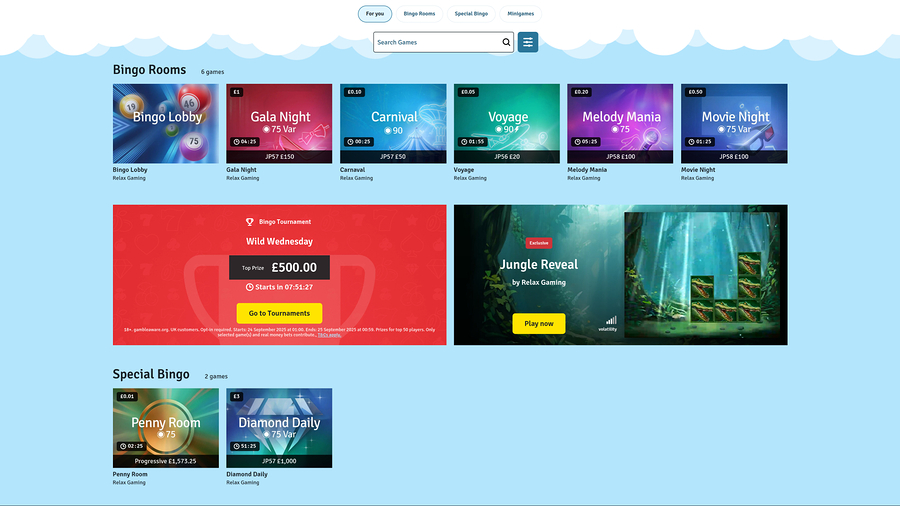 Bingo.com Casino Desktop Bingo