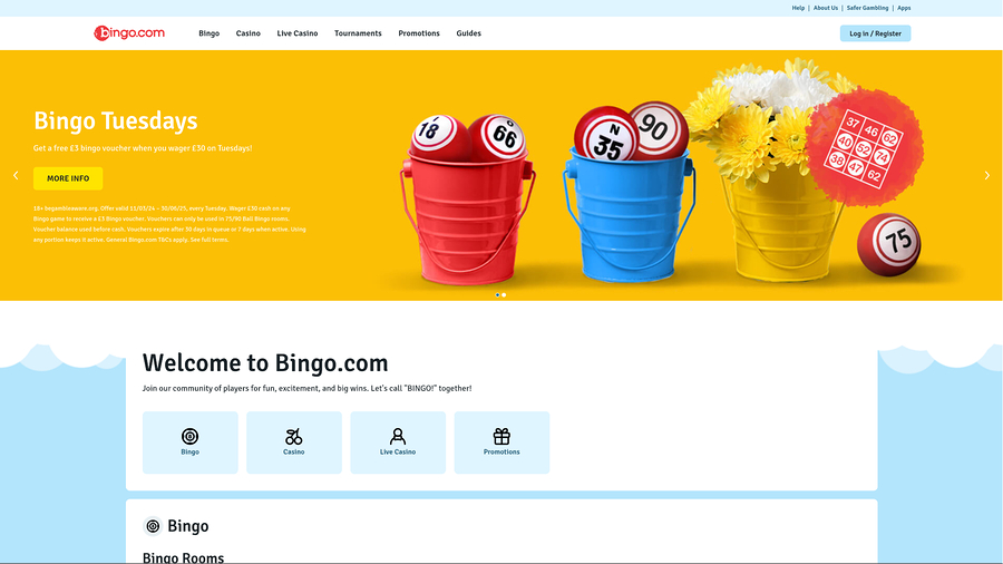 Bingo.com Casino Desktop Homepage