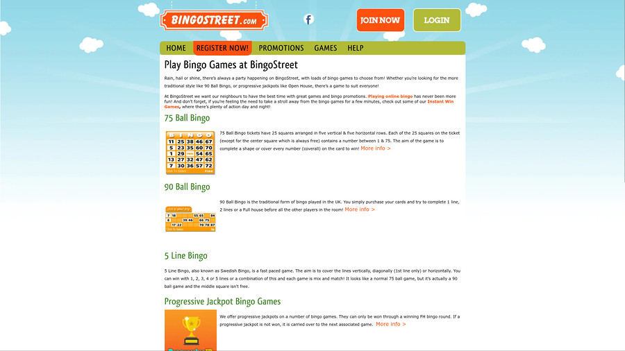 Bingo Street Casino Desktop Bingo