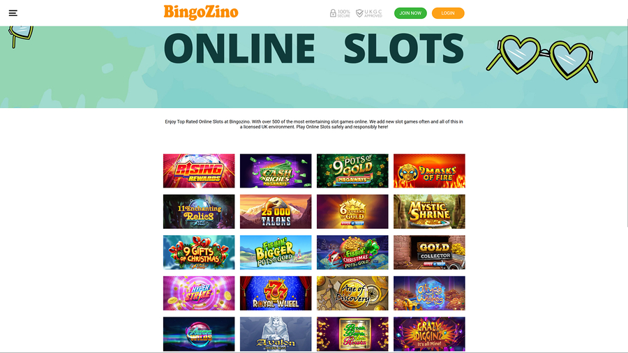 BingoZino Casino Desktop Games