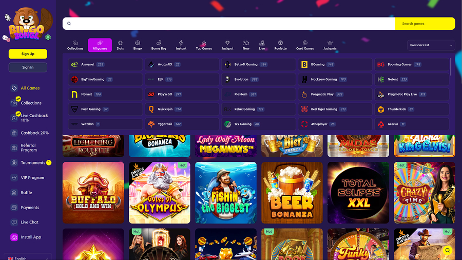 BingoBonga Casino Desktop Game Developers
