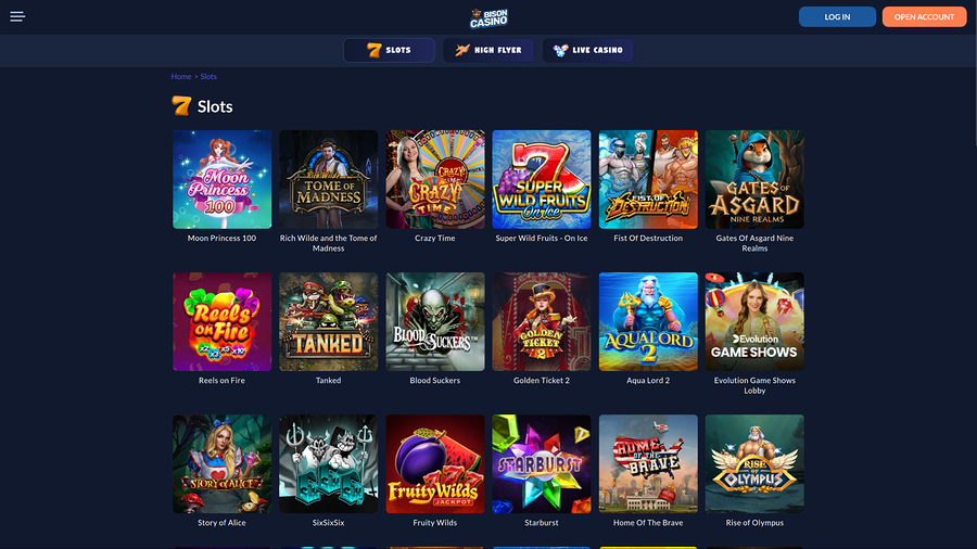 Bison Casino Desktop Games
