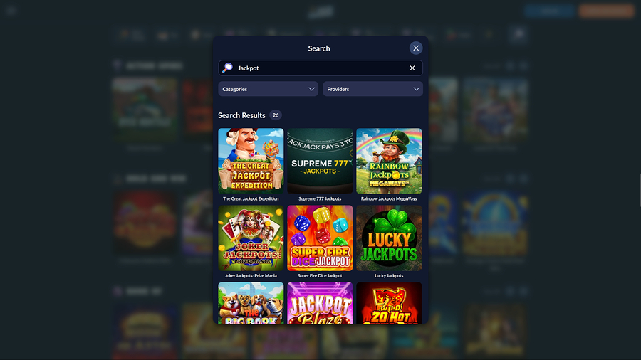 Bison Casino Desktop Jackpot