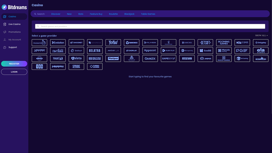 Bitdreams Casino Desktop Game Developers