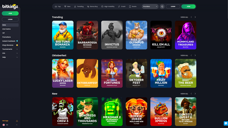 Bitkingz Casino Desktop Games