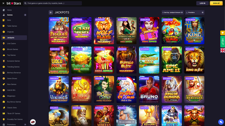 Bitstarz Casino Desktop Jackpot