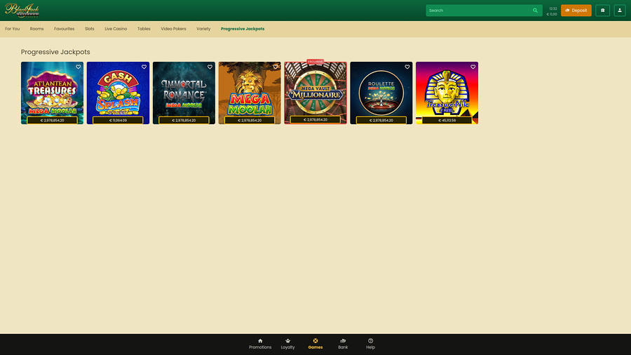 Blackjack Ballroom Desktop Jackpot