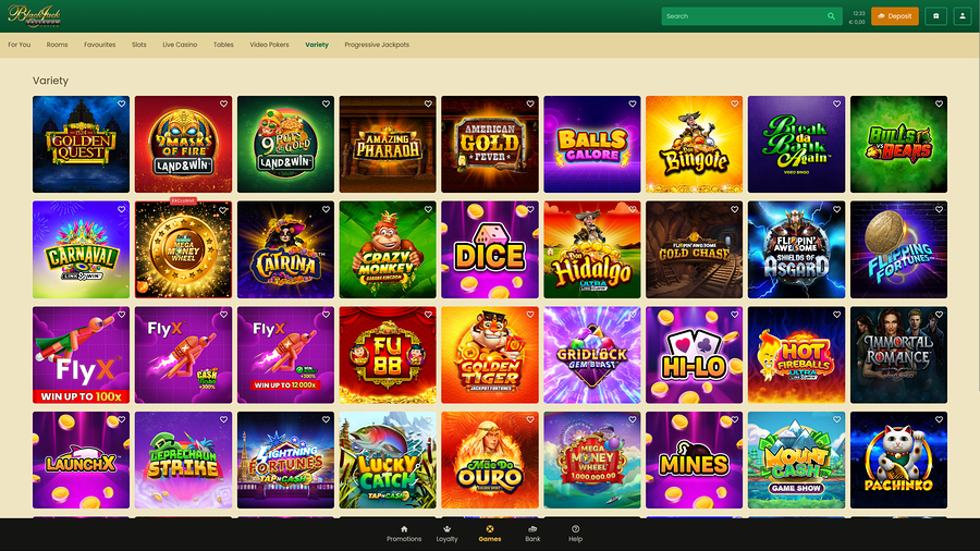 Blackjack Ballroom Desktop Variety