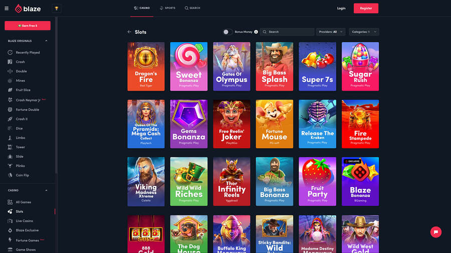 Blaze Casino Desktop Games