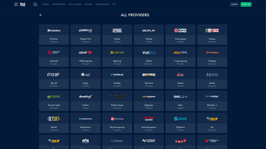 BlueChip Casino Desktop Game Developers