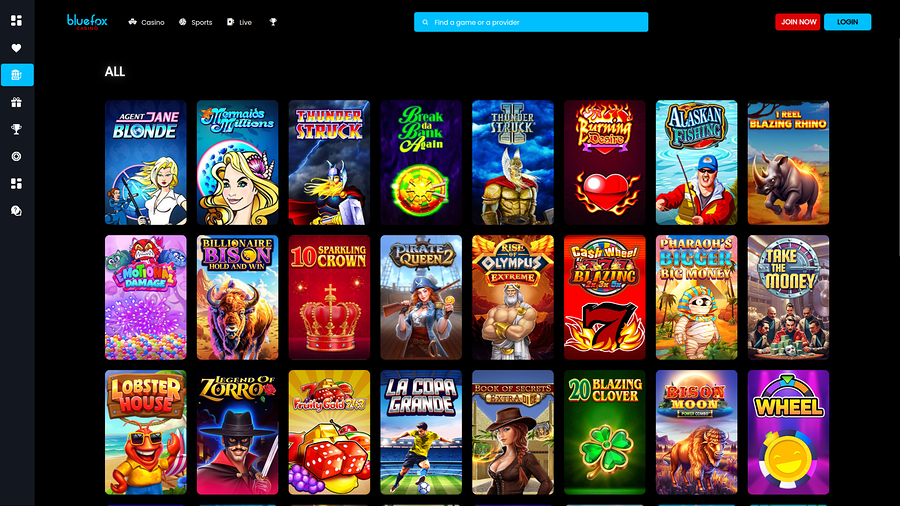 Blue Fox Casino Desktop Games