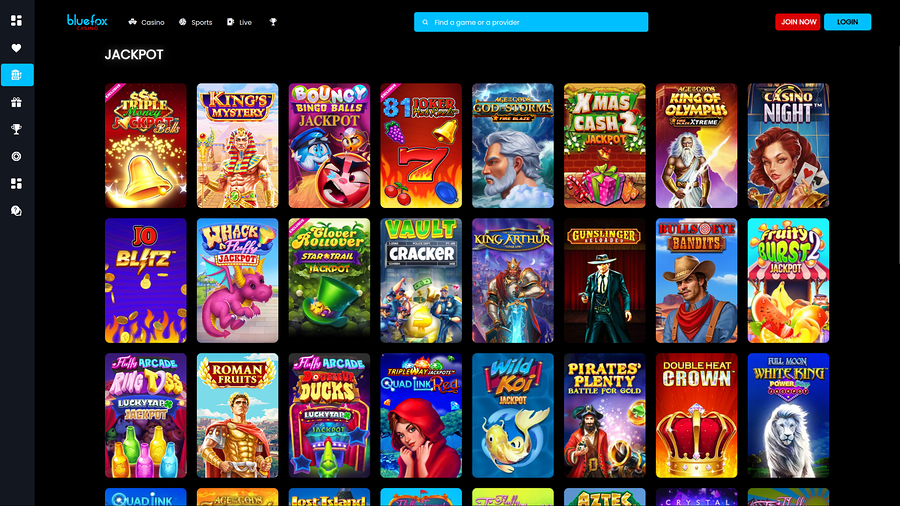 Blue Fox Casino Desktop Jackpot