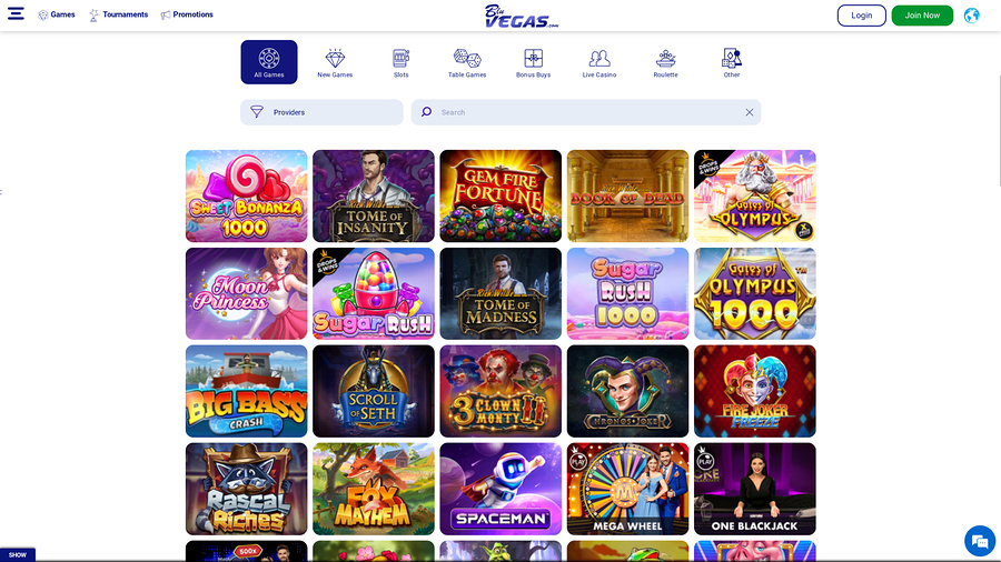 BluVegas Casino Desktop Games