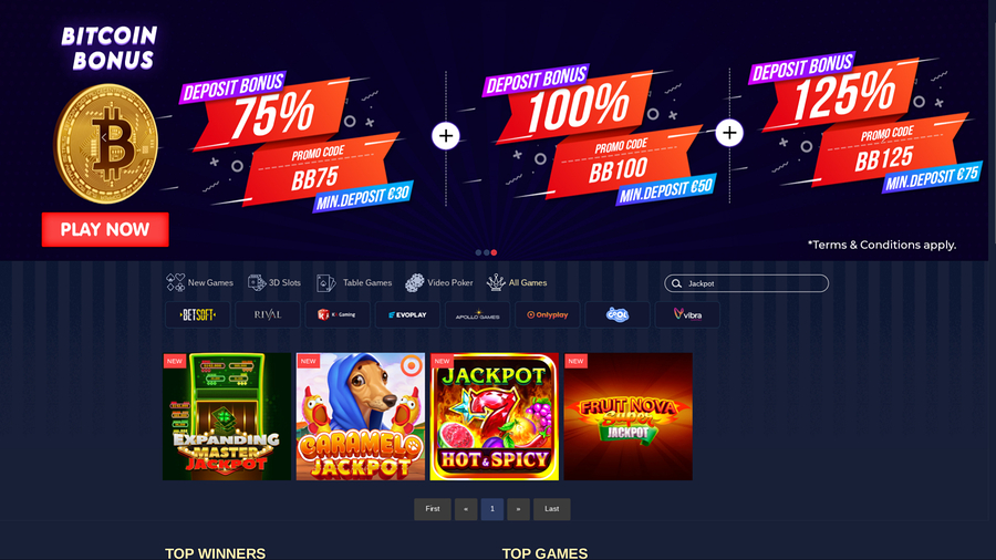 Bobby Casino Desktop Jackpot